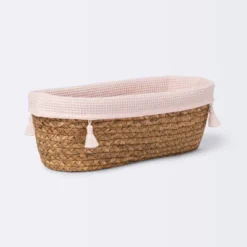 Natural Weave Oval Storage Bin With Waffle Weave Liner - Cloud Island™ -Selected Baby Products Store GUEST 1e6641ca 4f0e 49c7 9393 e36b79ebf5a7