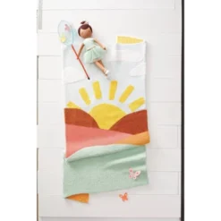 48"x58" Knit Kids' Throw Sunshine Blue - Pillowfort™ -Selected Baby Products Store GUEST 24eb10dc 6375 4b35 976d b6a58a627356