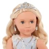 Our Generation Ellory With Tiara & Floral Gown Outfit 18" Fashion Doll