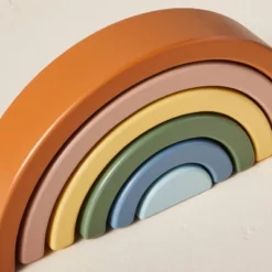 Toy Rainbow Wooden Block Stacker - 6pc - Hearth & Hand™ With Magnolia -Selected Baby Products Store GUEST 297f5a4a 5ea9 4a80 9ddd e8747bde0603