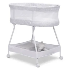 Delta Children Curve Bassinet - White And Gray -Selected Baby Products Store GUEST 331c2e4a a17e 4ccc 9829 eeef4dc2979e
