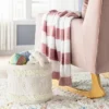 Chenille Stripe Baby Blanket - Dark Pink And White Stripe - Cloud Island™