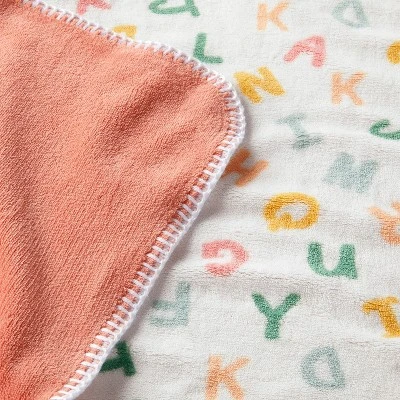 Plush Baby Blanket - Alphabet - Cloud Island™ 2 Plush Baby Blanket - Alphabet - Cloud Island™ - Image 2