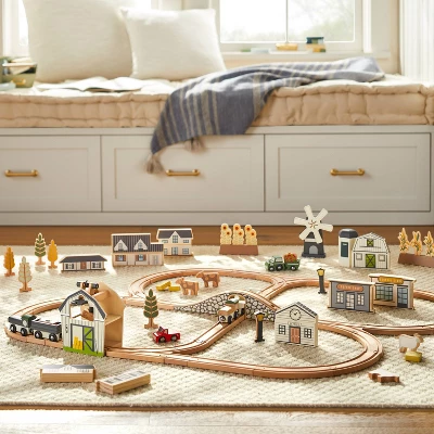 Toy Train Track Set - 84pc - Hearth & Hand™ With Magnolia 1 Toy Train Track Set - 84pc - Hearth & Hand™ With Magnolia