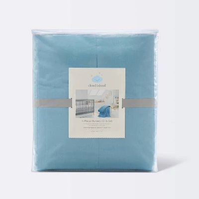 Crib Bedding Set - Blue - 4pc - Cloud Island™ 5 Crib Bedding Set - Blue - 4pc - Cloud Island™ - Image 5