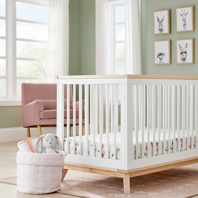 Quilted Gauze Medium Round Storage Bin - Cloud Island™ Pink Stripe 1 Quilted Gauze Medium Round Storage Bin - Cloud Island™ Pink Stripe