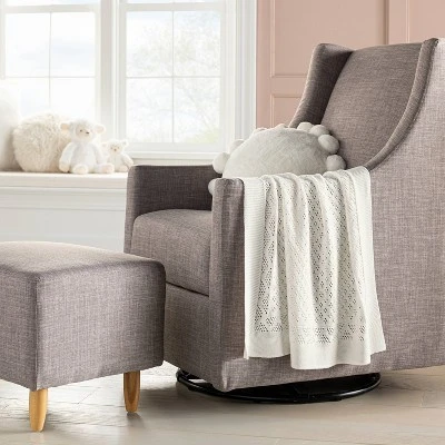 Seed Stitch Pointelle Baby Blanket - Cream - Cloud Island™ 1 Seed Stitch Pointelle Baby Blanket - Cream - Cloud Island™