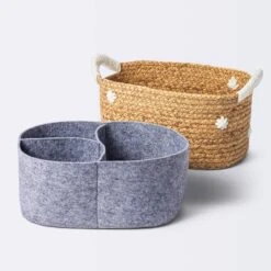 Braided Water Hyacinth With Tufted Embroidery Diaper Caddy Basket - Cloud Island™ 5 Braided Water Hyacinth With Tufted Embroidery Diaper Caddy Basket - Cloud Island™ -Selected Baby Products Store GUEST 4af8ac84 e21a 4e49 9482 b52190eda164