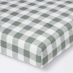 Fitted Crib Sheet - Cloud Island™ Green Gingham -Selected Baby Products Store GUEST 5bd2223d 6a5c 4e0e 862c 634f34f86d56