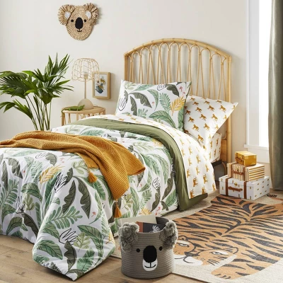 Botanical Garden Cotton Kids' Comforter Set Green - Pillowfort™ 5 Botanical Garden Cotton Kids' Comforter Set Green - Pillowfort™ - Image 5