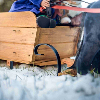 The Queen's Treasures 18 In Doll Covered Prairie Wagon/Sleigh And 2 Horses 7 The Queen's Treasures 18 In Doll Covered Prairie Wagon/Sleigh And 2 Horses - Image 7