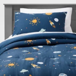 Space Cotton Kids' Comforter Set Navy - Pillowfort™ -Selected Baby Products Store GUEST 8336978e ac9a 4e56 ba2a 8d32ddca34a7