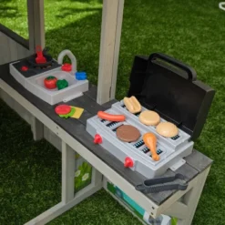 KidKraft Patio Party Wooden Outdoor Playhouse With Spinner Block Puzzle - 14pc -Selected Baby Products Store GUEST 89f815b8 fedd 4c0c ac33 85c97ceddc5d