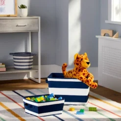 Canvas Striped Kids' Bin - Pillowfort™ -Selected Baby Products Store GUEST 9ba29a83 4581 4cac b050 57fae470da95