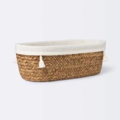 Natural Weave Oval Storage Bin With Waffle Weave Liner - Cloud Island™ -Selected Baby Products Store GUEST a3de4f61 51cd 4f96 91ff 73a5dc516147