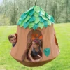 HearthSong Woodland HugglePod HangOut Indoor Or Outdoor Kid's Nylon Hanging Tent With LED Leaf Lights