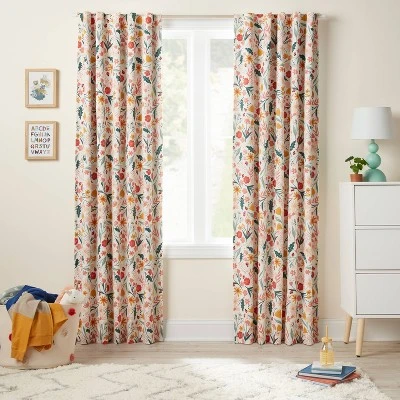 In The Garden Full Printed Blackout Kids' Curtain Panel - Pillowfort™ 1 In The Garden Full Printed Blackout Kids' Curtain Panel - Pillowfort™