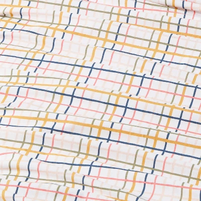 Plaid Print Cotton Kids' Sheet Set - Pillowfort™ 3 Plaid Print Cotton Kids' Sheet Set - Pillowfort™ - Image 3