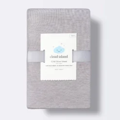 Polyester Rayon Fitted Crib Sheet - Solid Gray - Cloud Island™ 5 Polyester Rayon Fitted Crib Sheet - Solid Gray - Cloud Island™ -Selected Baby Products Store GUEST b5cc95ad 4e8b 4b2e 84c0 7c6333c470a8
