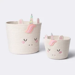 Coiled Rope Medium Round Storage Decorative Basket - Unicorn - Cloud Island™ -Selected Baby Products Store GUEST dc09bb33 1873 4ba5 b74a 5dac09679ff1