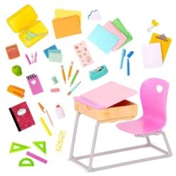 Our Generation Flying Colors School Desk & Supplies Accessory Set For 18" Dolls 7 Our Generation Flying Colors School Desk & Supplies Accessory Set For 18" Dolls -Selected Baby Products Store GUEST e69bfbf1 8b91 47d6 8a91 f512a3f9ab05