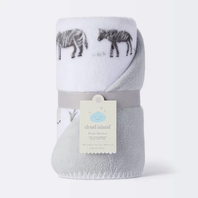 Plush Two By Two Baby Blanket - Animals - Cloud Island™ 3 Plush Two By Two Baby Blanket - Animals - Cloud Island™ - Image 3
