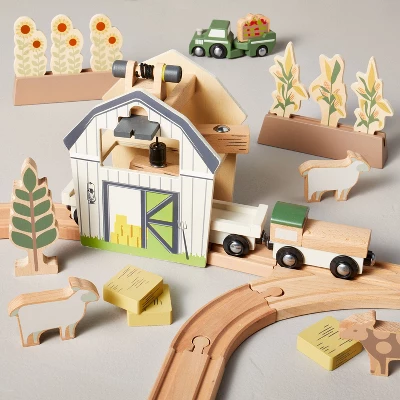 Toy Train Track Set - 84pc - Hearth & Hand™ With Magnolia 2 Toy Train Track Set - 84pc - Hearth & Hand™ With Magnolia - Image 2
